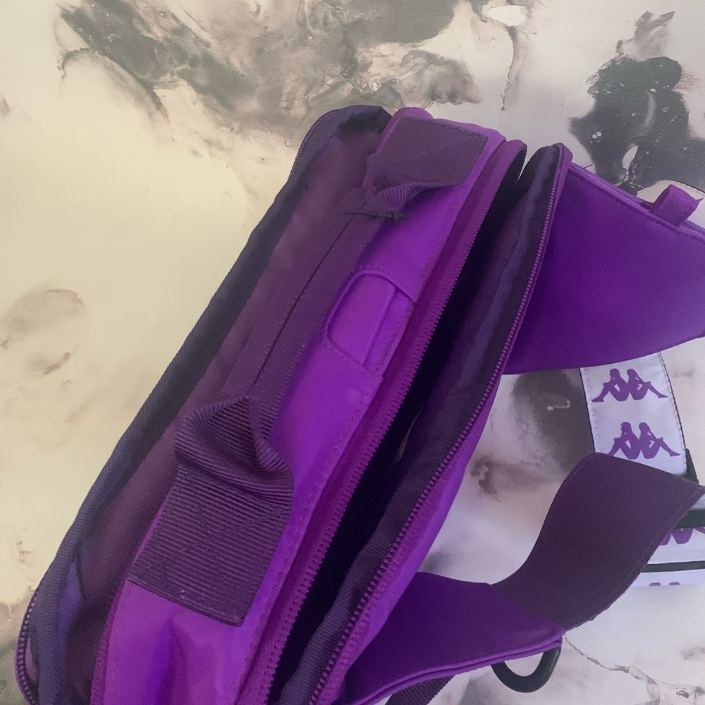 Purple Kappa small Fanny Pack belt Bag 222 Banda Aldaz Violet Pansy-White - Picture 4 of 4